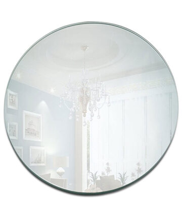 Round Acrylic Mirror Tray 8inch Circle Candle Mirror Plate Decor Accessory for Wedding Baby Shower Birthday Centerpieces