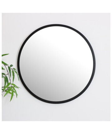 Round Black Wall Mirror 50cm x 50cm