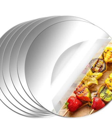 Round Wall Mirror for Wedding Decorations Decor Candle Tray Plate for Baby Shower Parties 2mm thickness 100mm 200mm 300mm
