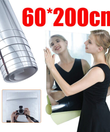 Self Adhesive Mirror Stickers Flexible Mirror Sheets Non-Glass Mirror Wall Stickers Reflective Safety Peel and Stick Mirror Stickers Wall Art