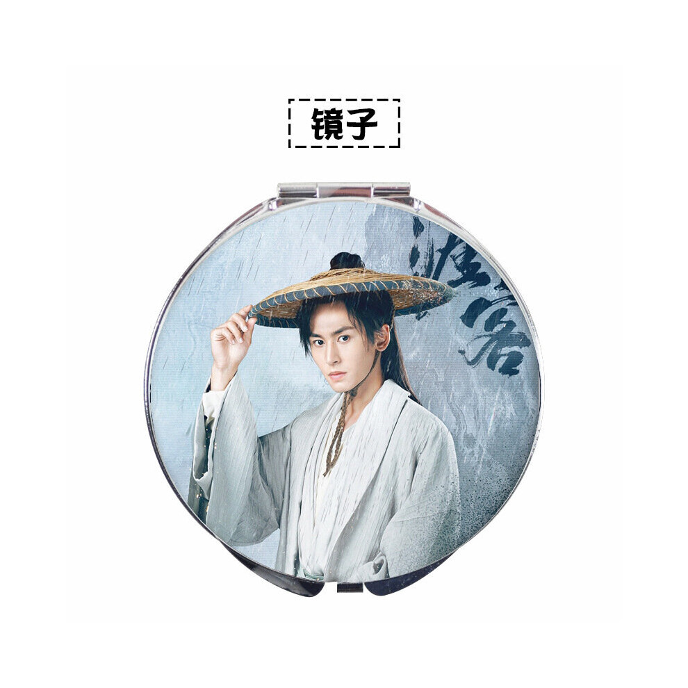 Shanhe Ling Zhang Zhehan Gong Jun The Same Mirror and Make-up Mirror, Convenient and Portable Folding Double-sided Mirror Decor