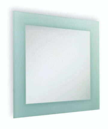 Square Frosted Glass Wall Mounted Mirror 40 X 40cm