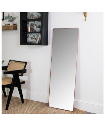 Tall Copper Wall / Floor / Leaner Mirror 47cm x 142cm