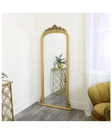 Tall Gold Ornate Vintage Wall / Leaner Mirror 80cm x 180cm