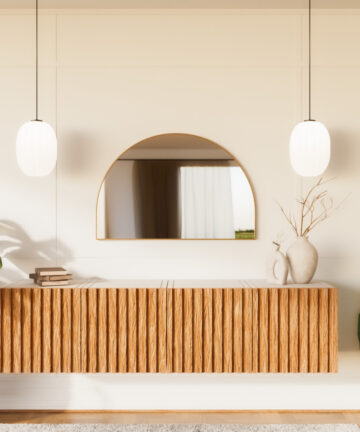 The Style Haus Gold Arch Wall Mirror H800 x W1200mm