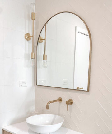 The Style Haus Gold Arch Wall Mirror H800 x W760mm