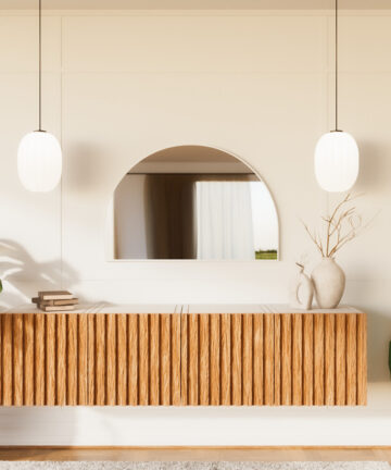The Style Haus White Arch Wall Mirror H800 x W1200mm