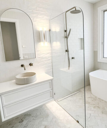 The Style Haus White Arch Wall Mirror H960 x W560mm