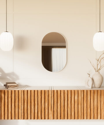 The Style Haus White Pill Wall Mirror H900 x W560mm