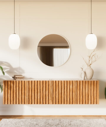 The Style Haus White Round Wall Mirror 900mm