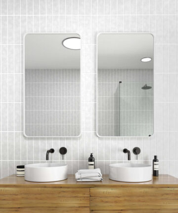 The Style Haus White Square Wall Mirror H1000 x W560mm