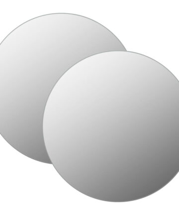 vidaXL 2x Wall Mirrors 60cm Square Glass Bedroom Dressing Room Home Decor