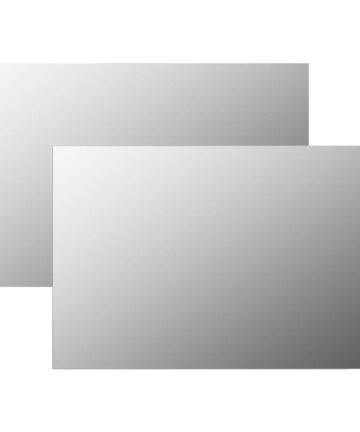 vidaXL 2x Wall Mirrors 60x40cm Square Glass Bedroom Dressing Room Home Decor