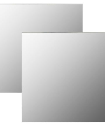 2x Wall Mirrors 60x60cm Square Glass Bedroom Dressing Room Home Decor