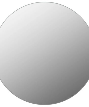 vidaXL Large Round Glass Bathroom Wall Mirror - 70cm
