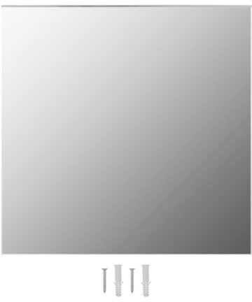 vidaXL Wall Mirror 40x40cm Square Glass Bedroom Vanity Makeup Dressing Decor