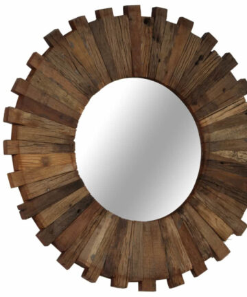 Wall Mirror 50cm Solid Reclaimed Wood Hallway Home Vanity Makeup Decor