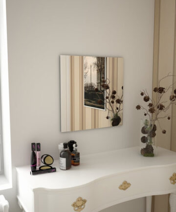 vidaXL Wall Mirror 50x50cm Square Glass Bedroom Vanity Makeup Dressing Decor