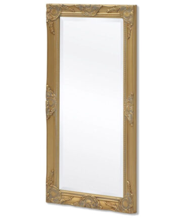 Wall Mirror Baroque Style 100x50 cm Gold Hanging Vanity Glass Antique