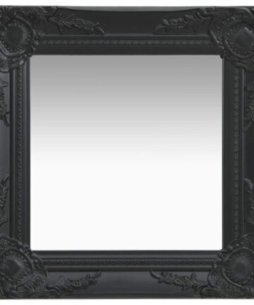 vidaXL Wall Mirror Baroque Style 40x40 cm Black