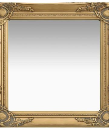 Wall Mirror Baroque Style 50x50 cm Gold