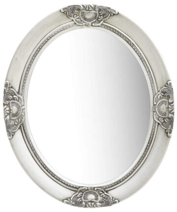 Wall Mirror Baroque Style 50x60 cm Silver