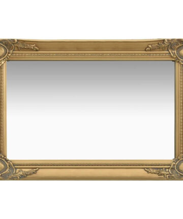 Wall Mirror Baroque Style 60x40 cm Gold