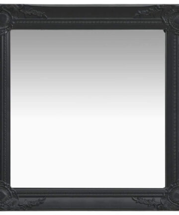 vidaXL Wall Mirror Baroque Style 60x60 cm Black