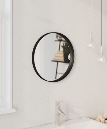 Wall Mirror Black 40 cm Bathroom Hallway Decoration Hanging Mirror
