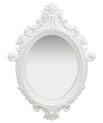 Wall Mirror Castle Style 56x76 cm White