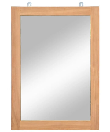 Wall Mirror Solid Teak 50x70 cm