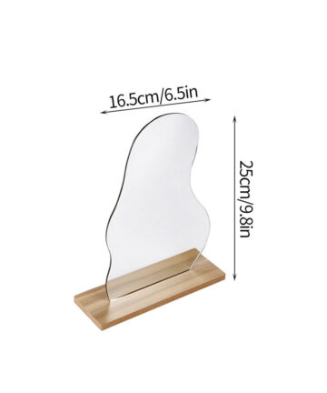 Wavy Makeup Mirror with Base Irregular Bedroom Table Mirror Rimless Women Beauty Mirrors Home Decor Supplies Espejo