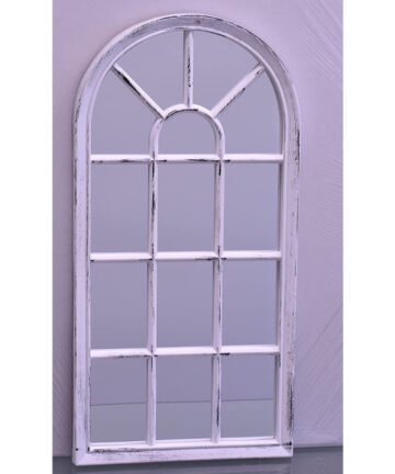 Window Style Wall Mirror Simply Stylish Decor 69x 34cm White Rustic
