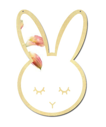 Wooden Acrylic Home Furnishing Wall Decor Mirror For Baby Room Childrens Creative Decoration Cartoon Bunny Wall Mirror