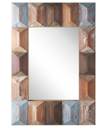 Wooden Wall Mirror 63 x 90 cm Multicolour HIZOTE