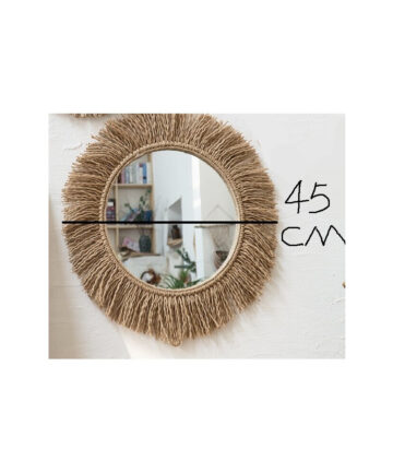 Woven Hemp Rope Mirror Nordic RETRO Art Circular Mirror Living Room Decoration Mirror Coffee Shop Boho Decor